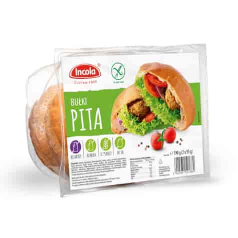 INCOLA BUŁKA PITA (2x95g)/8 BEZGLUTENOWA WEGAŃSKIE