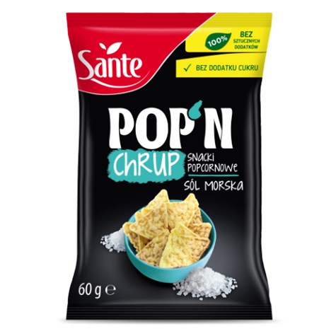 SANTE SNACKI POP'N CHRUP Z SOLĄ MORSKĄ 35g (30)