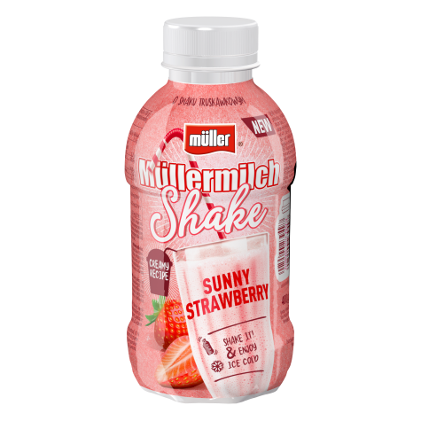 MULLER SHAKE MILK TRUSKAWKA 400ml/12