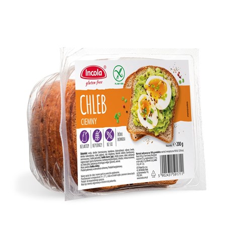 INCOLA CHLEB CIEMNY 200g/12 BEZGLUTENOWY