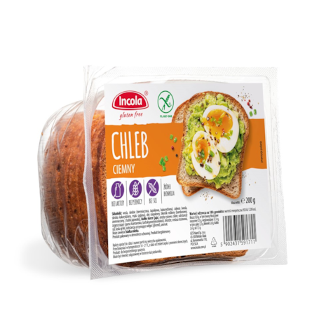 INCOLA CHLEB CIEMNY 200g/12 BEZGLUTENOWY