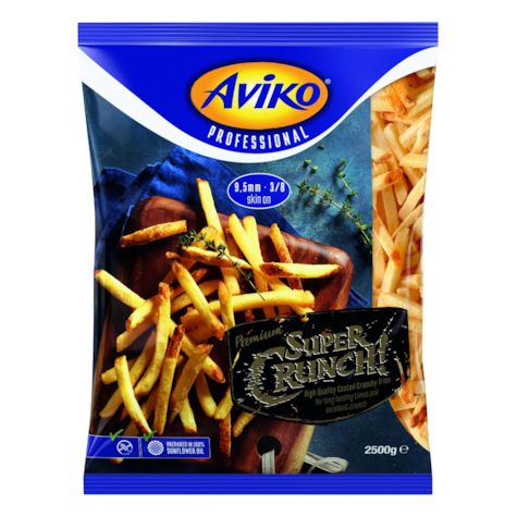 AVIKO FRYTKI SUPER CRUNCH ZE SKÓRKĄ 9,5mm 2,5kg/4