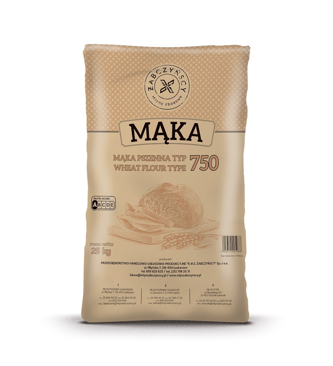 MĄKA TOTA PSZENNA CHLEBOWA 25kg typ 750