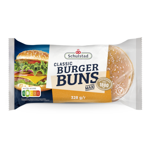 SCHULSTAD CLASSIC BURGER BUNS MAXI 4szt. 328g/7