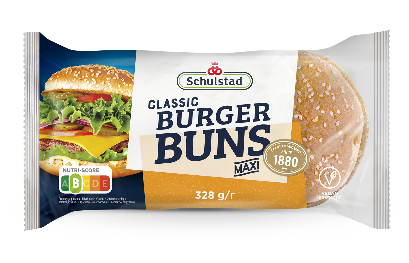 SCHULSTAD CLASSIC BURGER BUNS MAXI 4szt. 328g/7