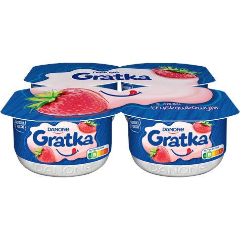 DANONE GRATKA TRUSKAWKA czteropak 115gx4/6