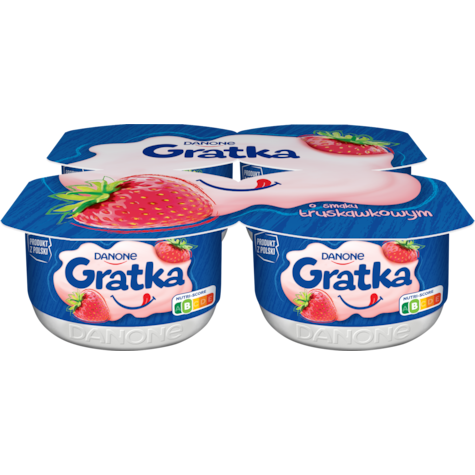 DANONE GRATKA TRUSKAWKA czteropak 115gx4/6