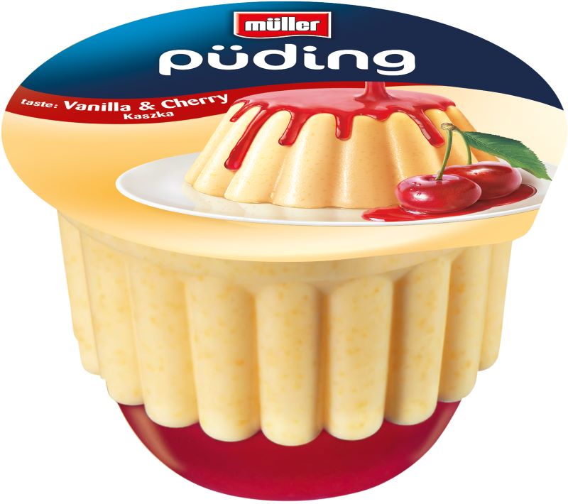 MULLER BIG PUDING DESER WANILIA/WIŚNIA 450g/6
