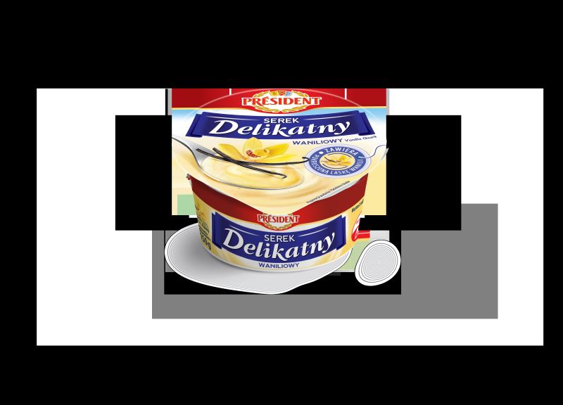PRESIDENT SEREK DELIKATNY WANILIOWY 150g/12