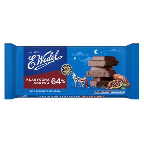 WEDEL CZEKOLADA GORZKA KLASYCZNA 64% 90g/22