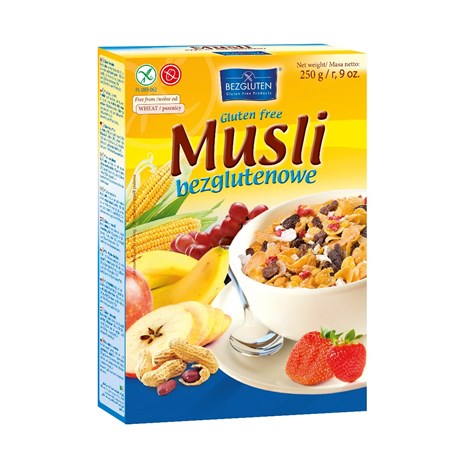 BEZGLUTEN MUSLI BEZGLUTENOWE 250g/9