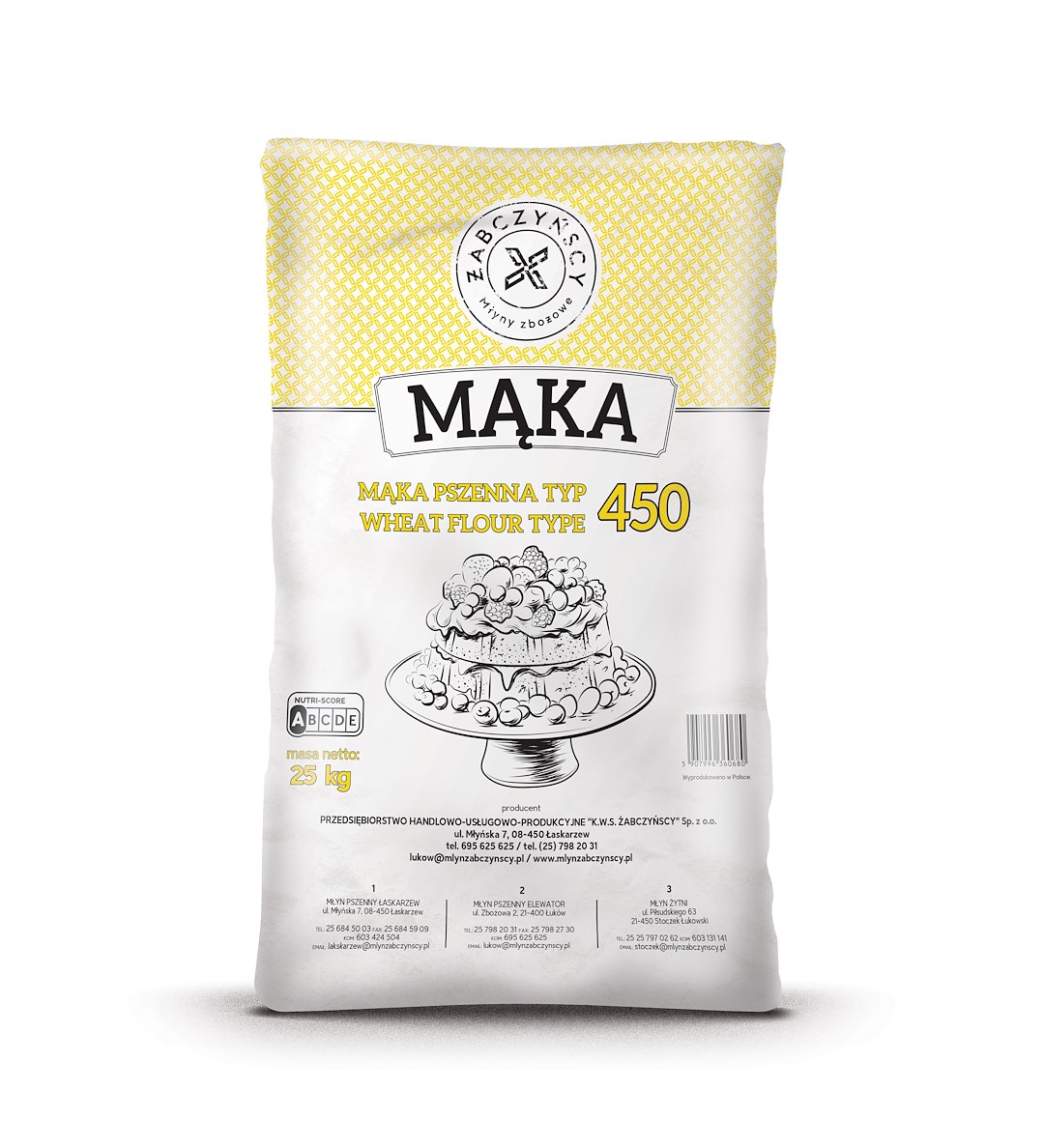 MĄKA TOTA PSZENNA TORTOWA 25kg typ 450