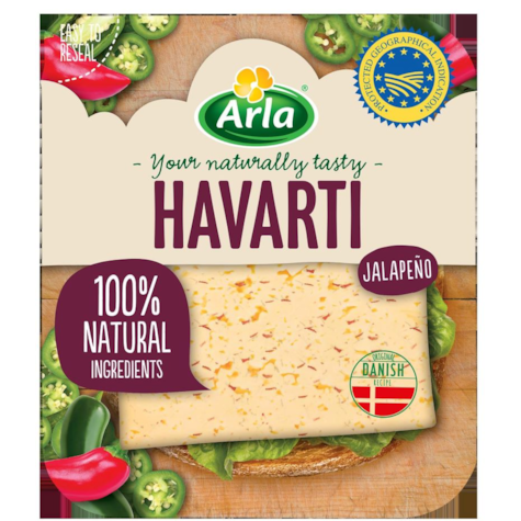ARLA SER HAVARTI JALAPENO PLASTRY 150g/14