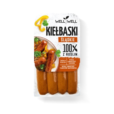 WELL WELL KIEŁBASKI ROŚLINNE ŚLĄSKIE 250g/10