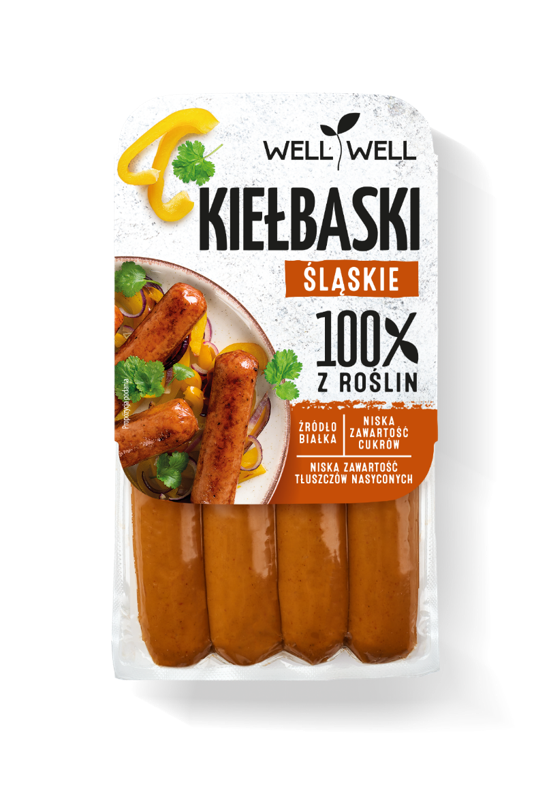 WELL WELL KIEŁBASKI ROŚLINNE ŚLĄSKIE 250g/10