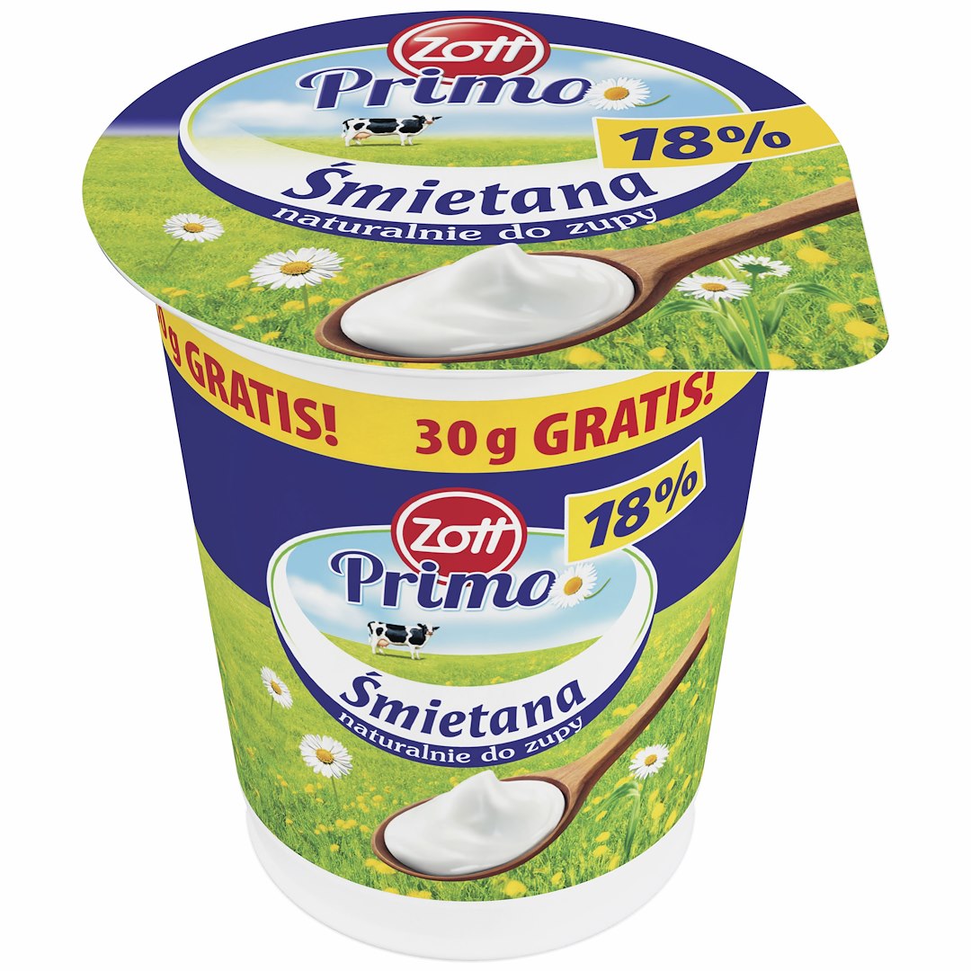 ZOTT ŚMIETANA 330g 18% + 30g gratis (12)