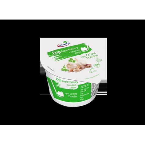 MLEKPOL DIP ŚMIETANOWY Z CZOSN I ZIOŁ 180g/12
