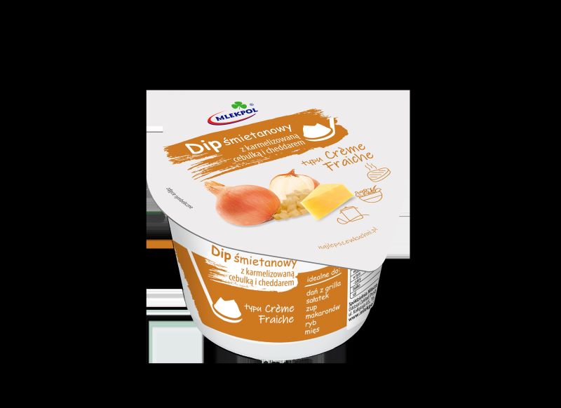 MLEKPOL DIP ŚMIETANOWY CEBULKA I CHEDD 180g/12