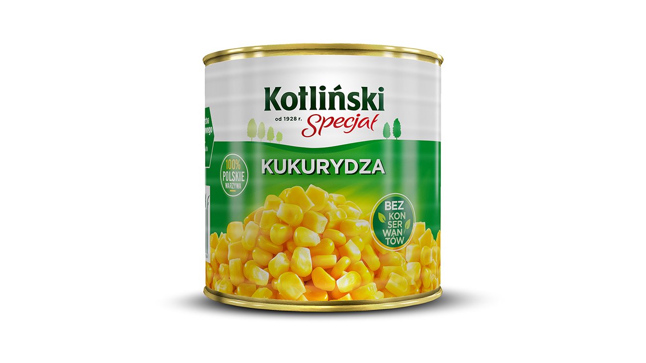 KOTLIŃSKI KUKURYDZA KONSERWOWA 2500g/1600g