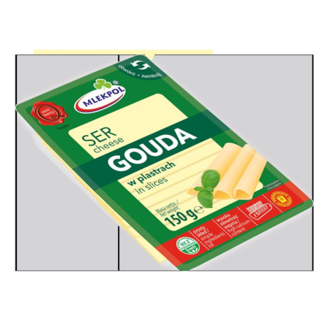 MLEKPOL SER PLASTRY 150g GOUDA (12)