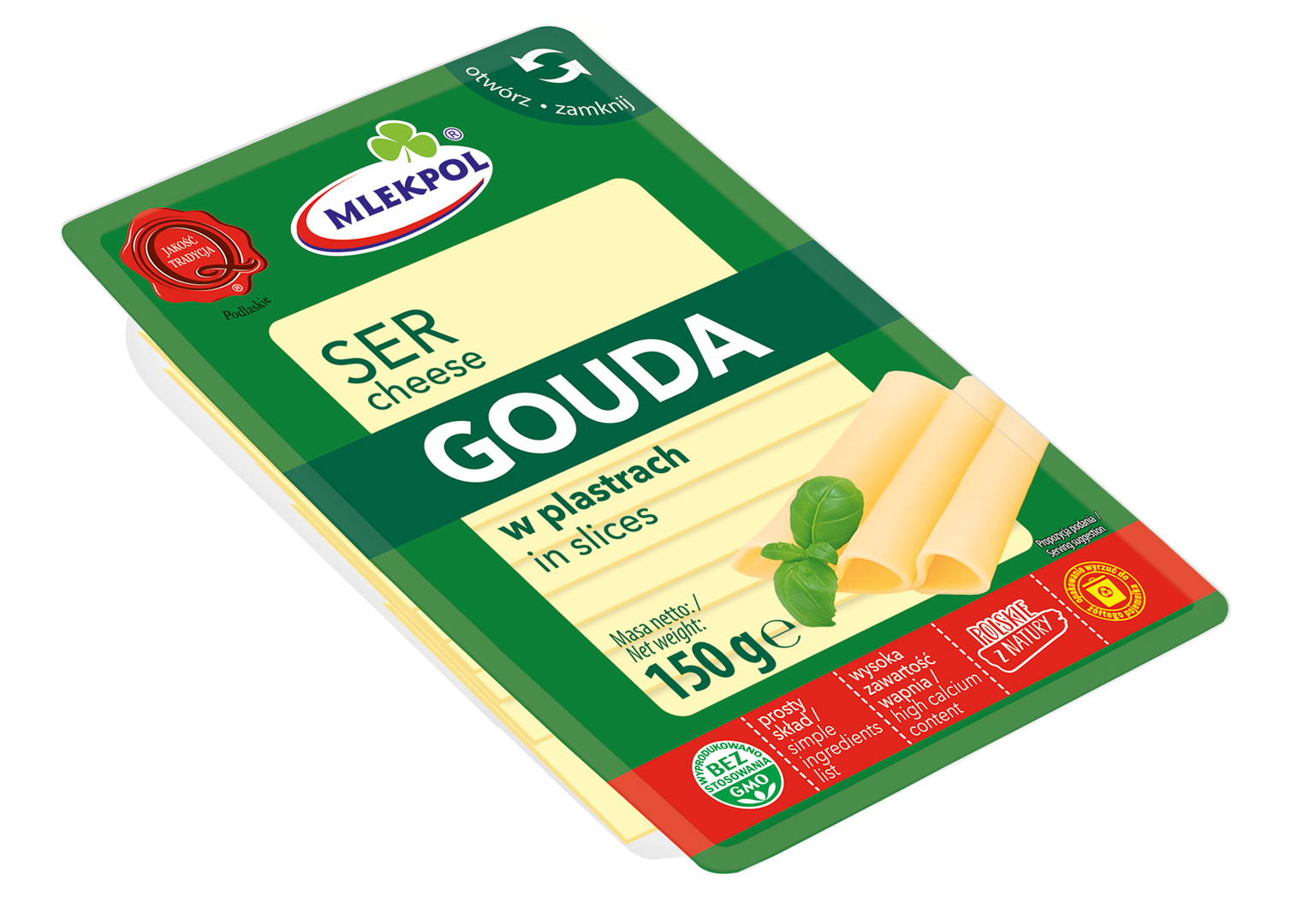 MLEKPOL SER PLASTRY 150g GOUDA (12)