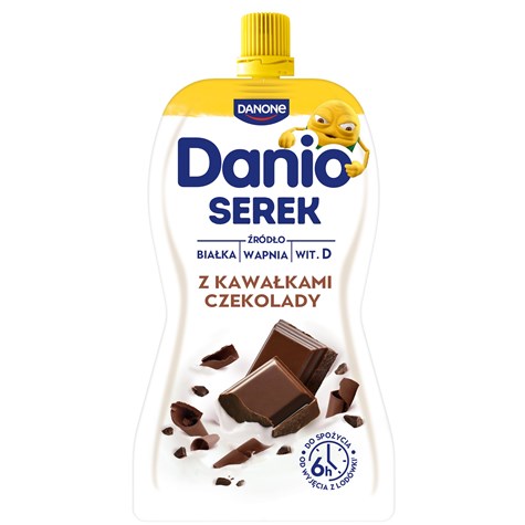 DANONE DANIO W SASZETCE 120g/16 Z KAWAŁ CZEKOL