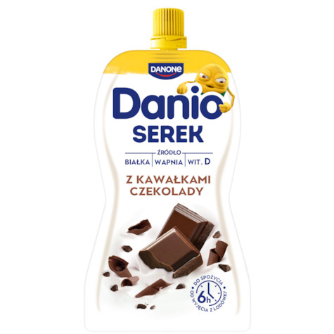 DANONE DANIO W SASZETCE 120g/16 Z KAWAŁ CZEKOL