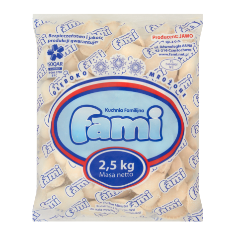 FAMI PIEROGI Z MIĘSEM 2,5kg/2