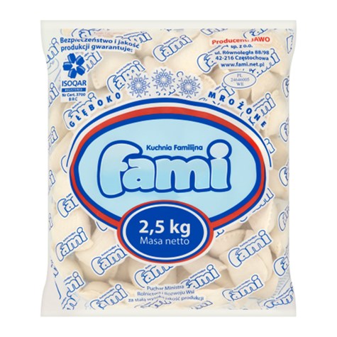 FAMI PIEROGI Z KAPUSTĄ I GRZYBAMI 2,5kg/2