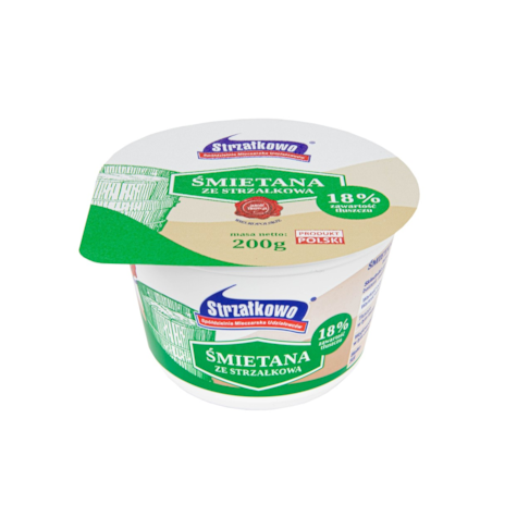 STRZAŁKOWO ŚMIETANA UKWASZANA 200g 18% (12)