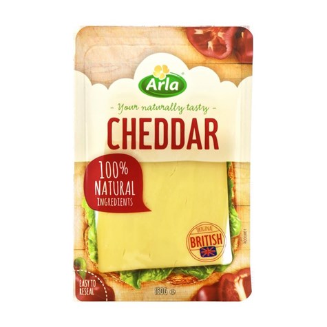 ARLA CHEDDAR MILD PLASTRY 150g/14
