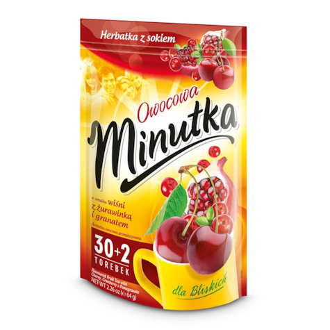 MINUTKA HERBATA WIŚNIA-ŻURAWINA-GRANAT 30szt./10