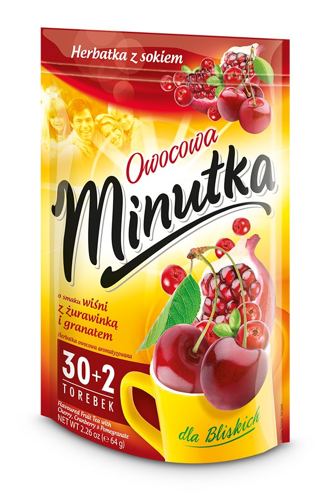 MINUTKA HERBATA WIŚNIA-ŻURAWINA-GRANAT 30szt./10