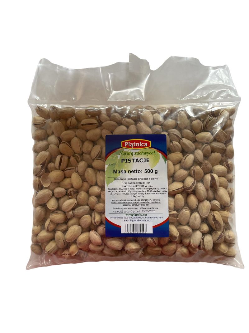 P. PISTACJE PRAŻONE SOLONE 0,5kg/15