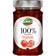 AGROS ŁOWICZ DŻEM 100% TRUSKAWKA 210g/8