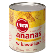 LIM VERA ANANAS KOSTKA 1/16 PIECES 3050g/1840g/6
