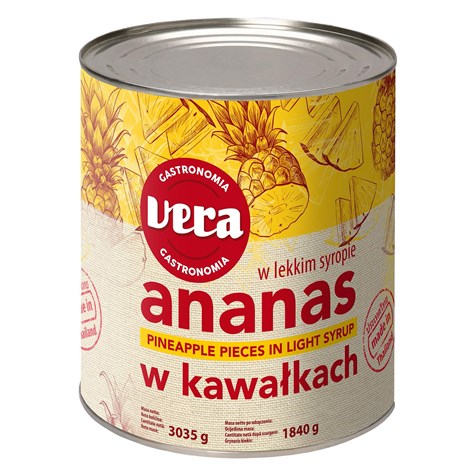 LIM VERA ANANAS KOSTKA 1/16 PIECES 3050g/1840g/6