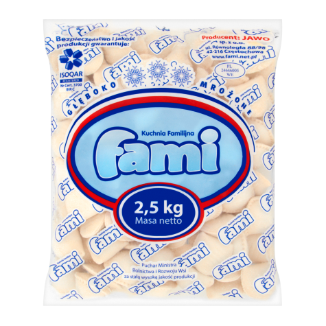 FAMI PIEROGI Z TRUSKAWKAMI 2,5kg/2