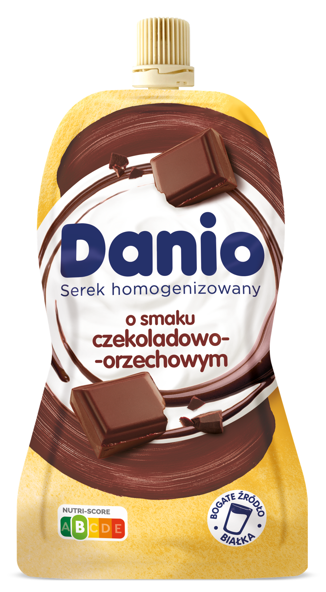 DANONE DANIO W SASZETCE 120g/16 CZEKOLADA-ORZECH