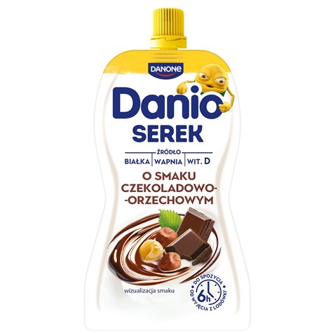 DANONE DANIO W SASZETCE 120g/16 CZEKOLADA-ORZECH