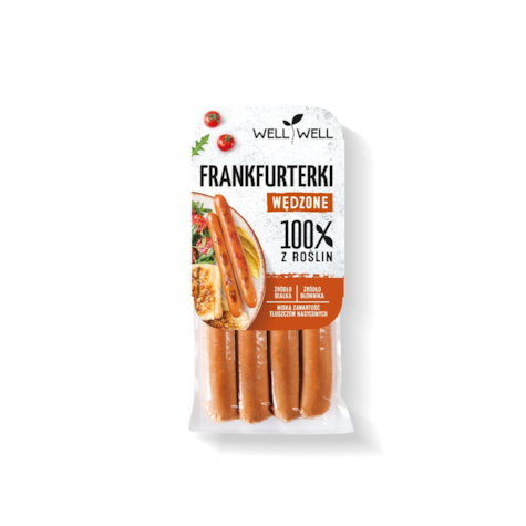 WELL FRANKFURTERKI WĘDZONE ROŚLINNE 180g/10