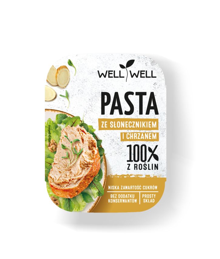 WELL PASTA ZE SŁONECZNIKIEM I CHRZANEM 125g/6