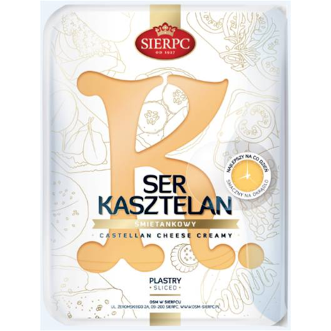 SIERPC SER PLASTRY KASZTELAN ŚMIETANKOWY 135g/17