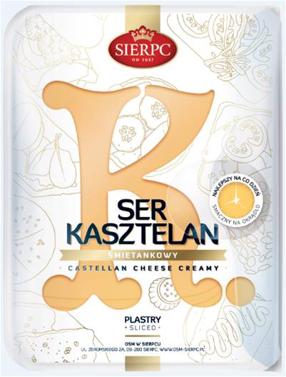 SIERPC SER PLASTRY KASZTELAN ŚMIETANKOWY 135g/17