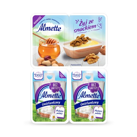 HOCHLAND ALMETTE 120g(4x30g) MINI ŚMIET. B/LAKT/8