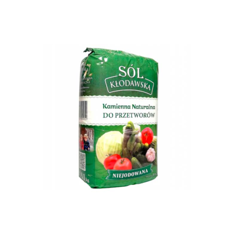 SÓL KAMIENNA NATURALNA DO PRZETW 1,1kg/10 KŁODAWA