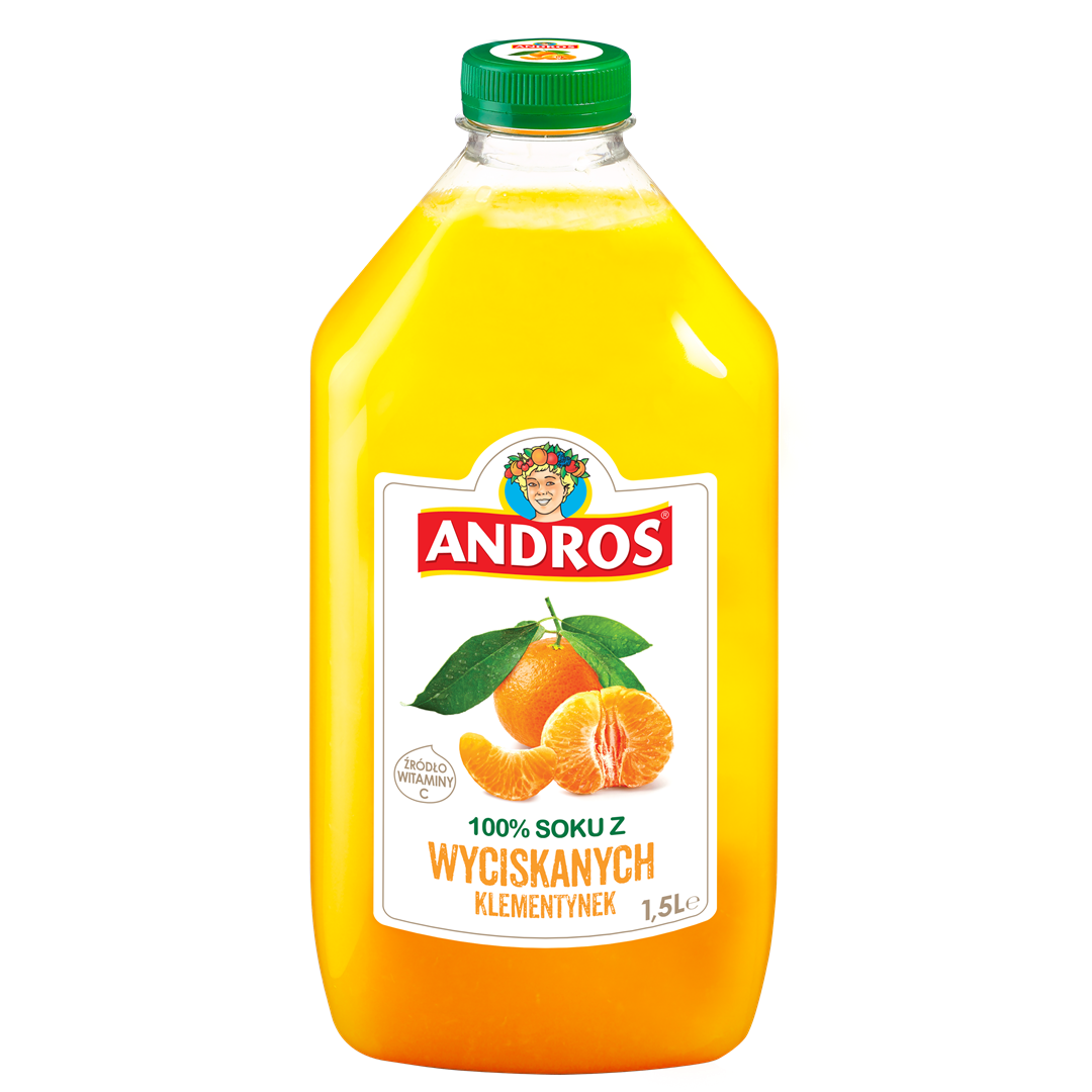 ANDROS SOK MANDARYNKA KLEMENTYNKA 100% 1,5L/6