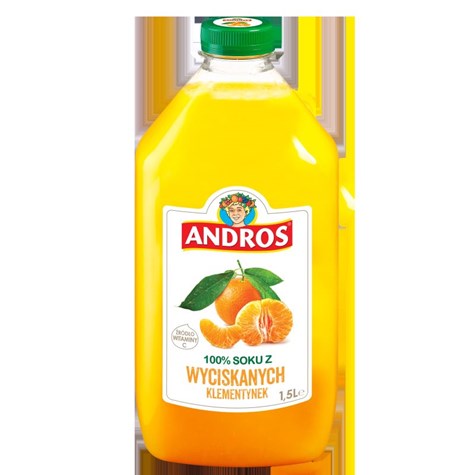 ANDROS SOK MANDARYNKA KLEMENTYNKA 100% 1,5L/6