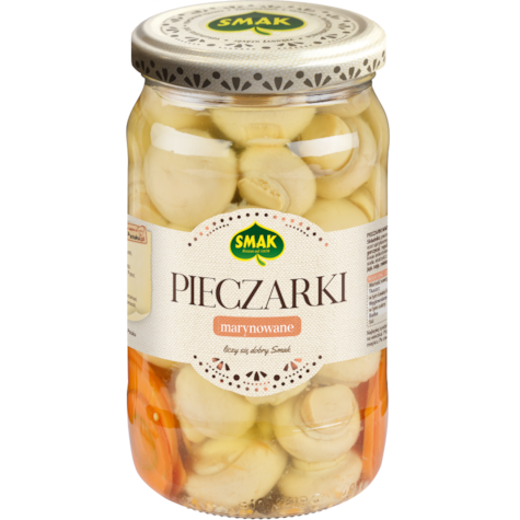 SMAK PIECZARKI MARYNOWANE 750g/450g/6