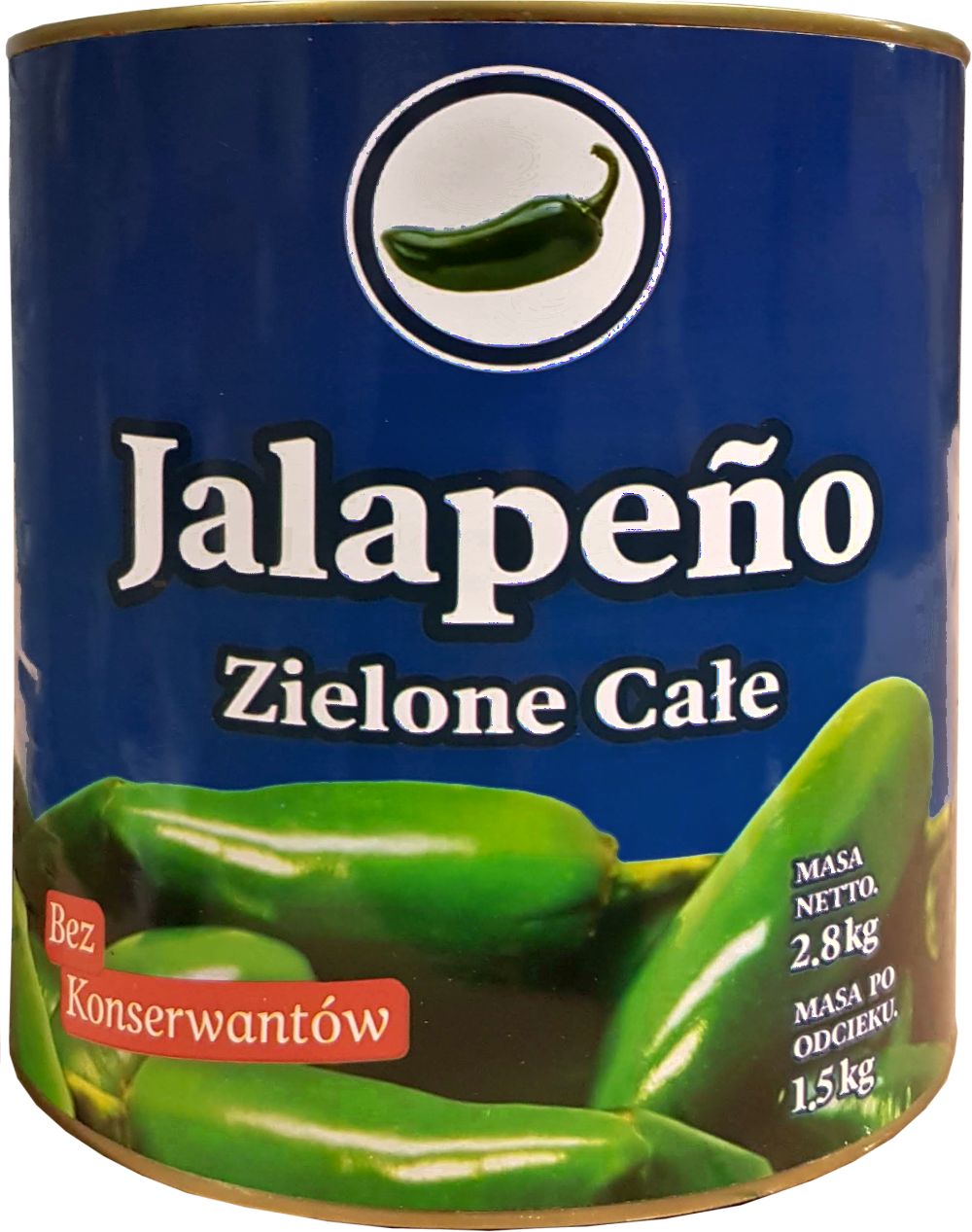 Q JALAPENO ZIELONE CAŁE 2,85kg/1,5kg/6 ARRIBA